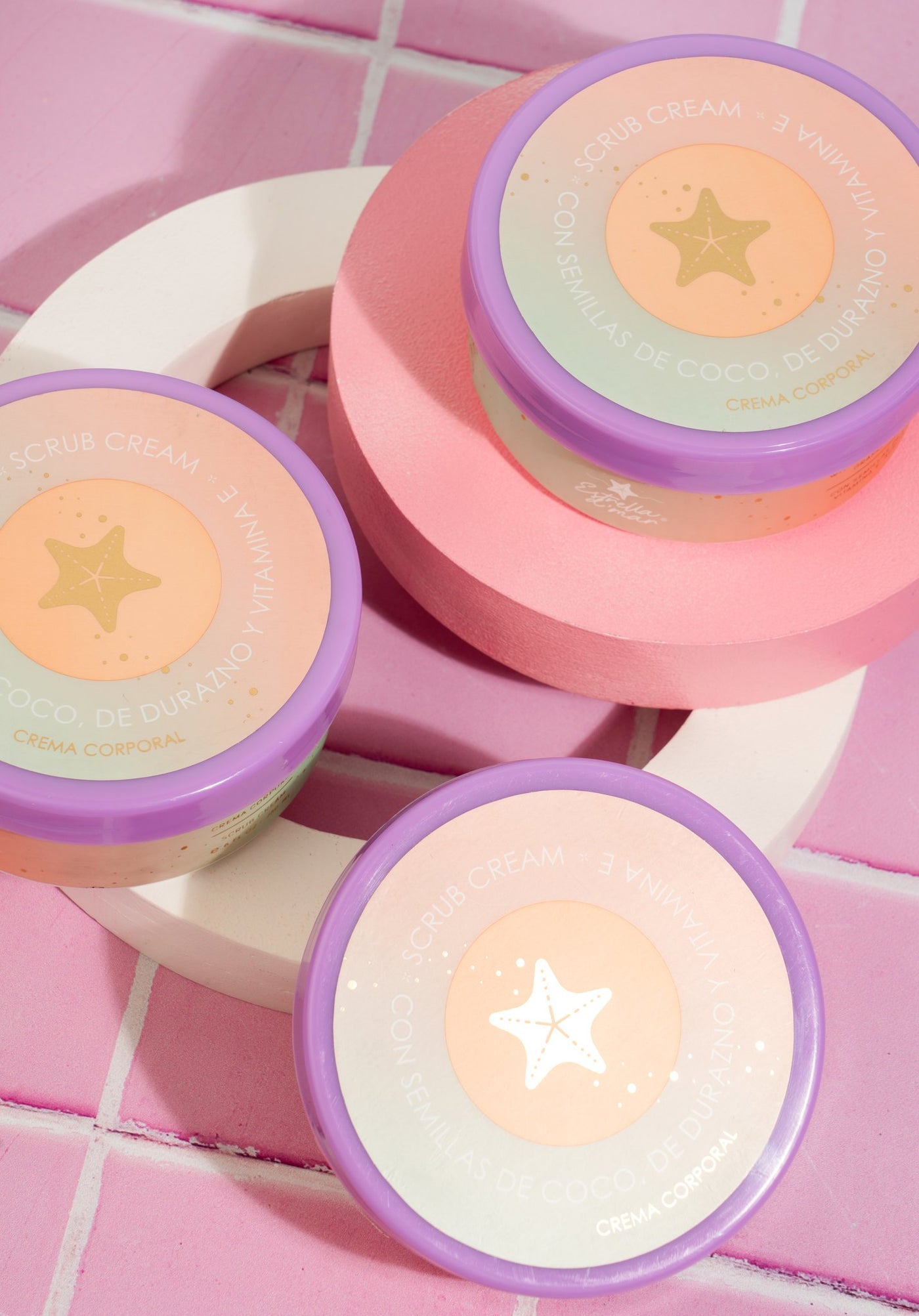 Crema Exfoliante Scrub Estrella de Mar con semillas de coco y durazno