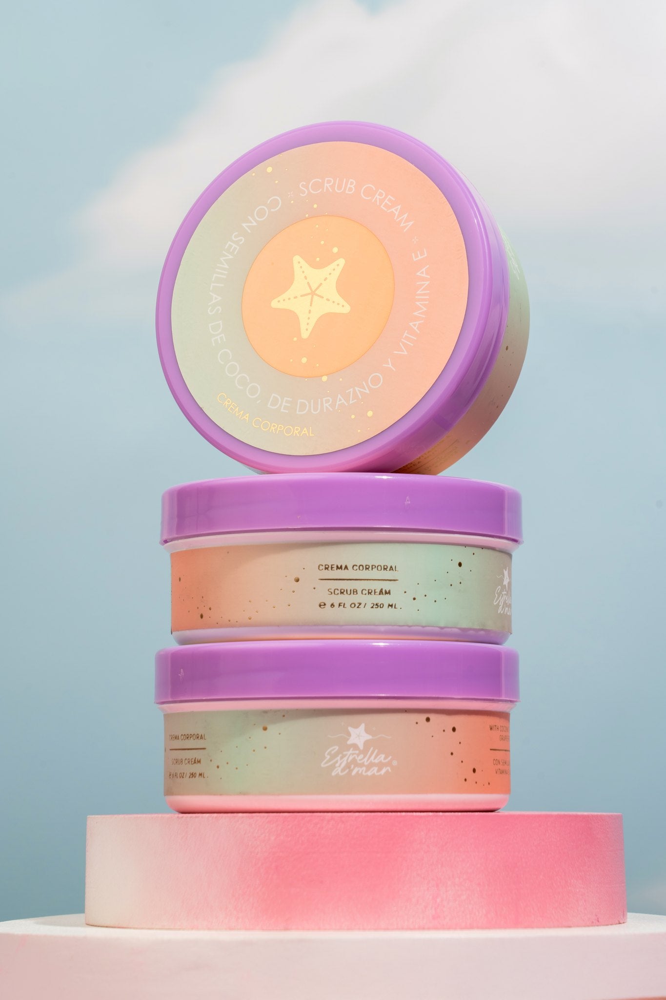 Crema Exfoliante Scrub Estrella de Mar con semillas de coco y durazno