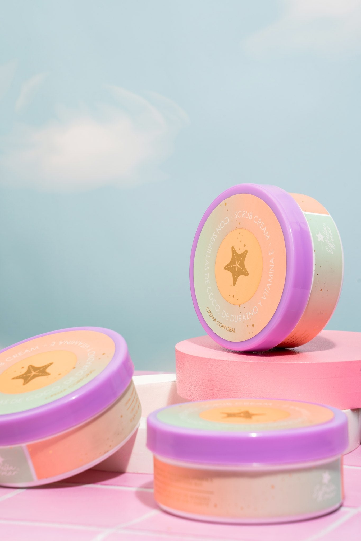Crema Exfoliante Scrub Estrella de Mar con semillas de coco y durazno
