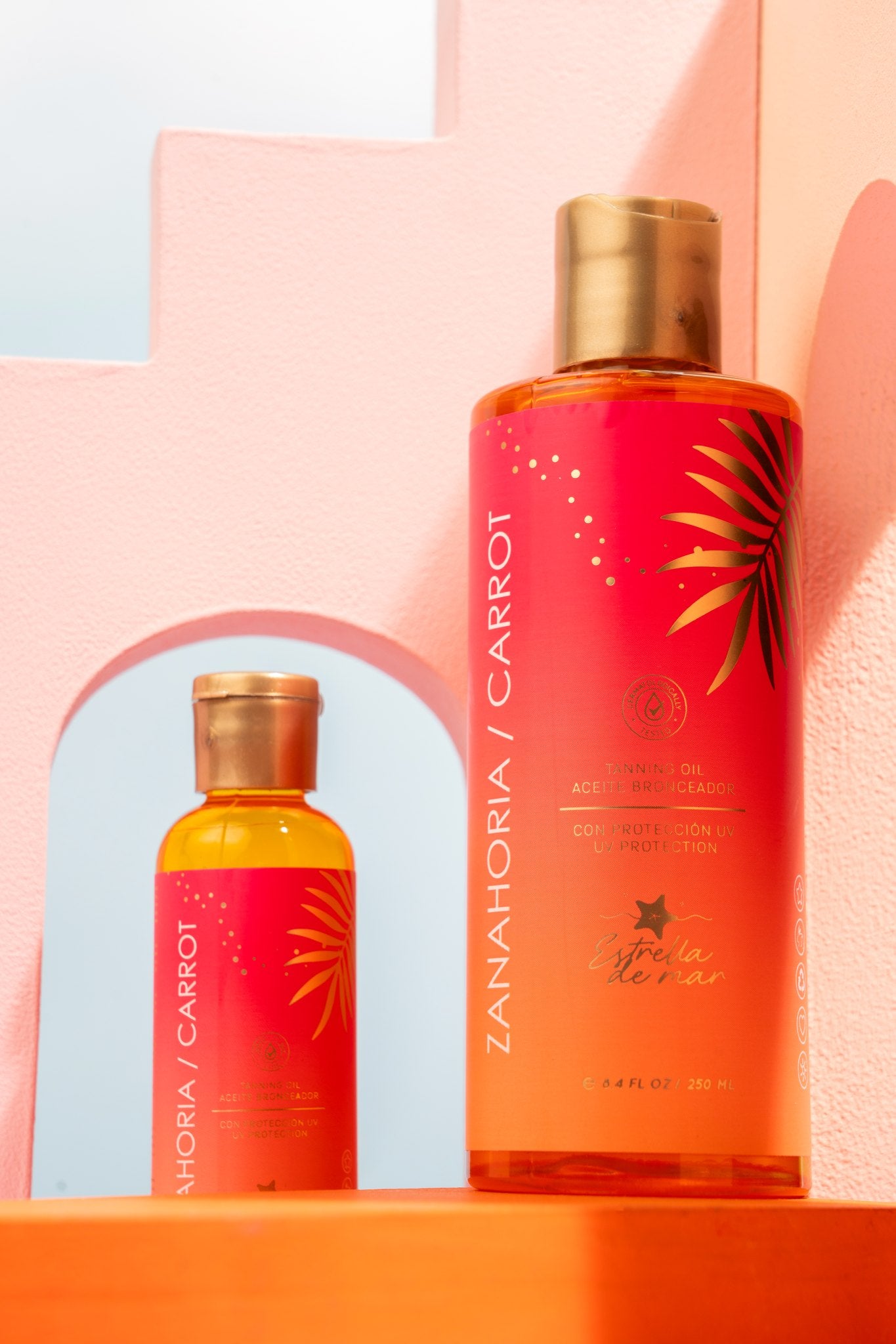 Mini Bronceador Zanahoria y Canela de Estrella de Mar, presentación de viaje